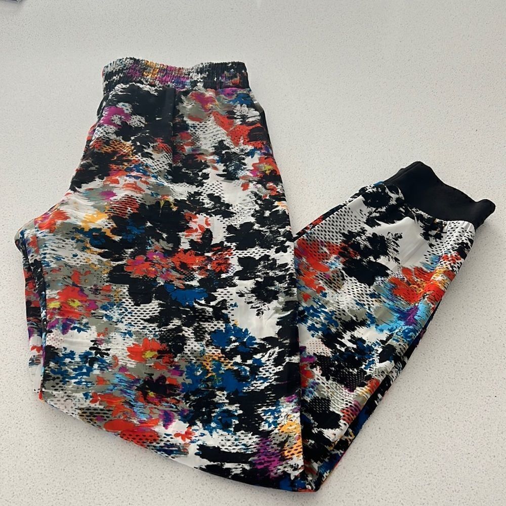 Aqua Faux Silk Joggers